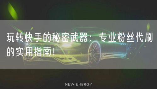 玩转快手的秘密武器:专业粉丝代刷的实用指南!