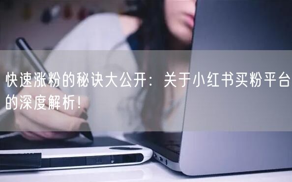 快速涨粉的秘诀大公开:关于小红书买粉平台的深度解析!